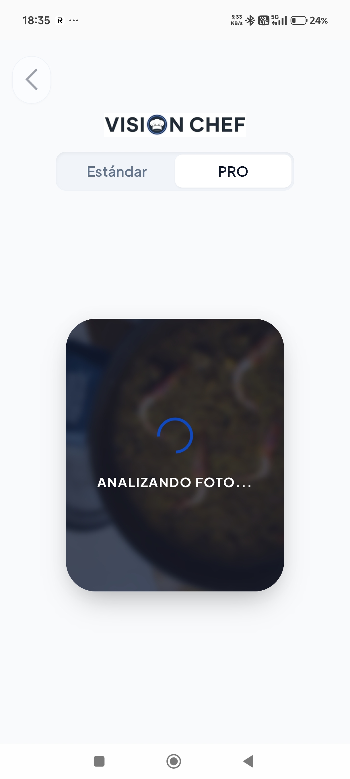 Análisis · VisionChef Android