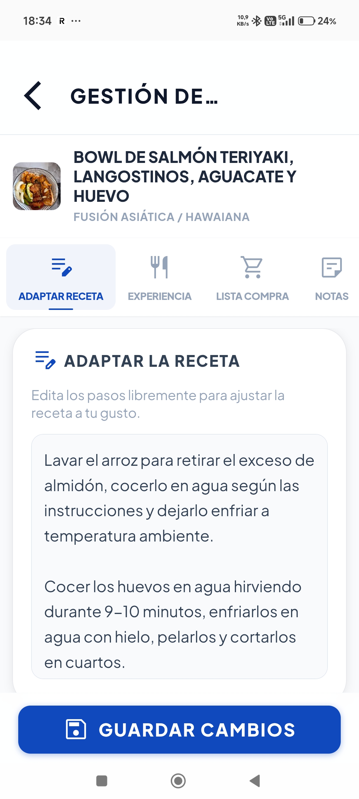 Gestión real de un favorito PRO en VisionChef